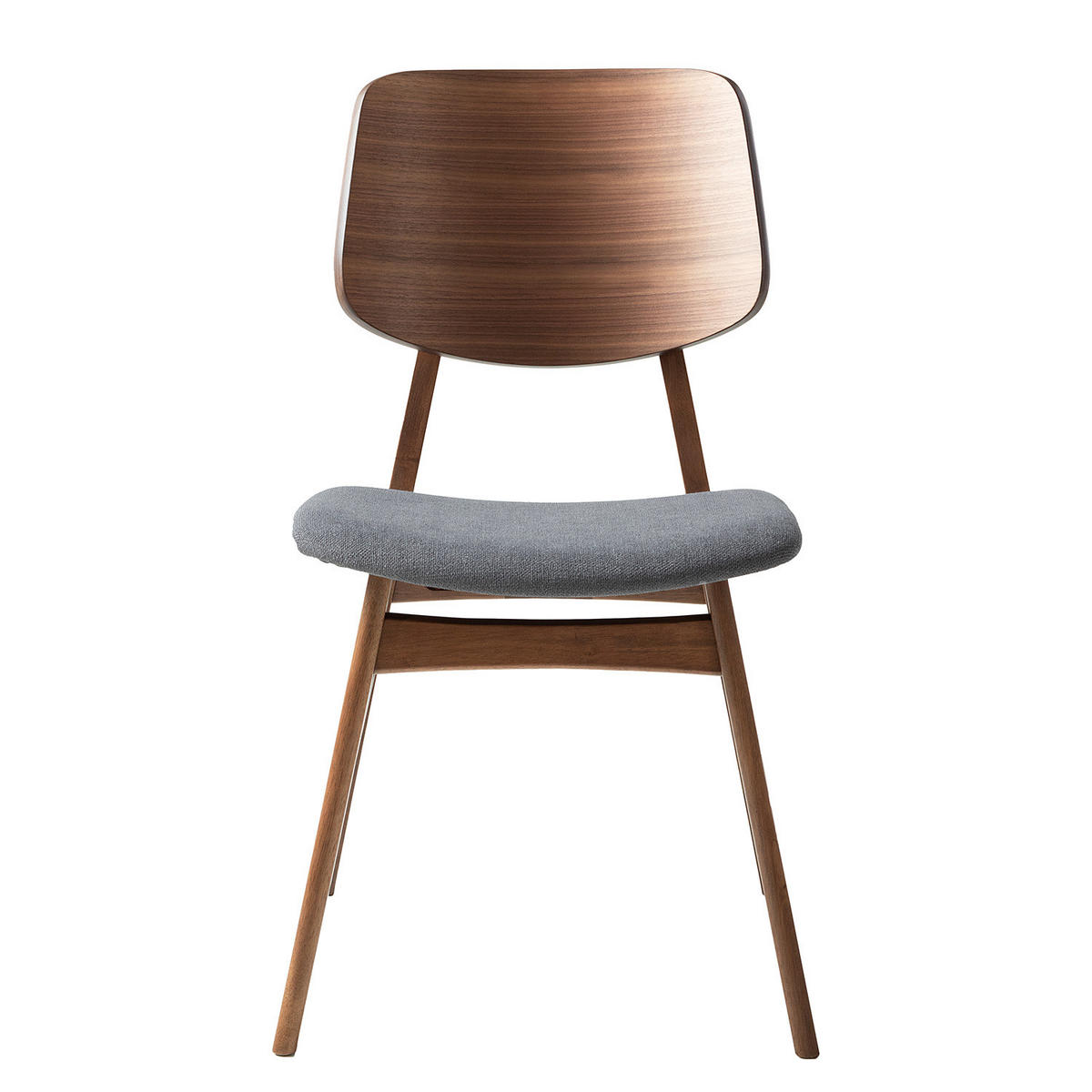 ESSZIMMERSTUHL - Massivholz / Textil - Dunkelgrau, Holz/Holzwerkstoff (47/81/53cm) - home24