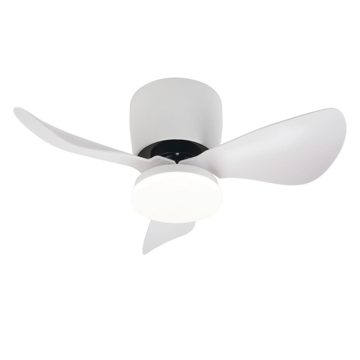 DECKENVENTILATOR Pyndar 70/70/25 cm - Weiß, Metall (70/70/25cm) - ZMH