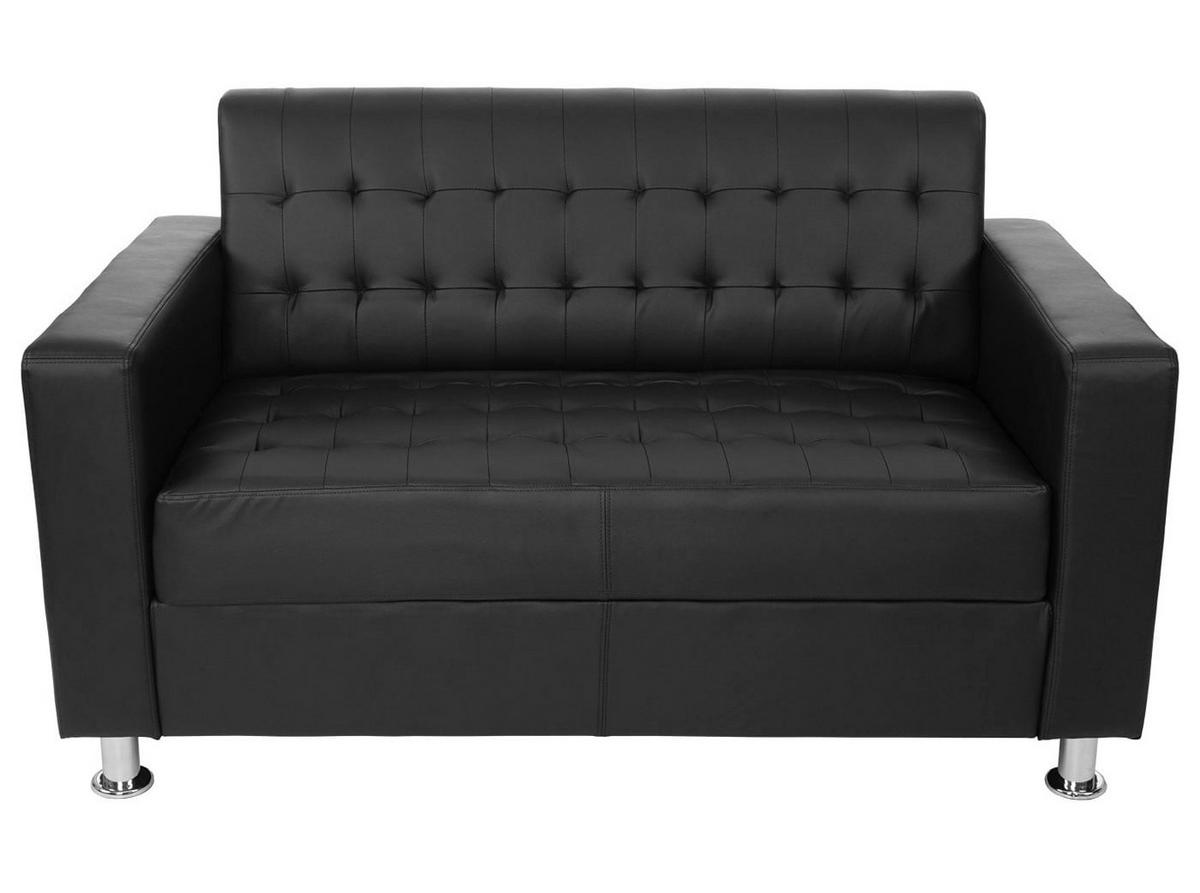 2ER SOFA Schwarz - Schwarz, Textil (139/82/75cm) - MCW