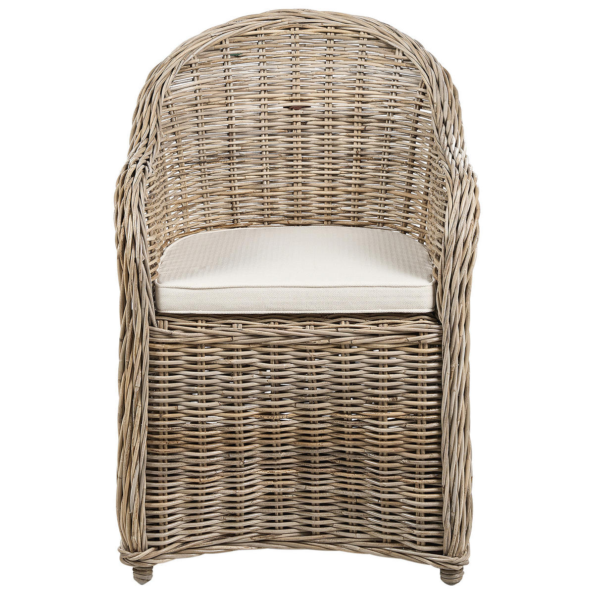 GARTEN SESSEL Beige Susua II - Beige/Naturfarben, Naturmaterialen (56/87/68cm) - Beliani