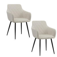 ESSZIMMERSTUHL SILA 2er Set - Beige, Textil (54/83/49cm) - Albatros