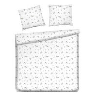 BETTWÄSCHE Satin GRINESO, 200x220 cm, Weiß, Winter Weihnachten Bettbezug, Weihnachtsdeko, Christmas, Weihnachtsmotiv - Weiß, Textil (200/220cm) - home&you