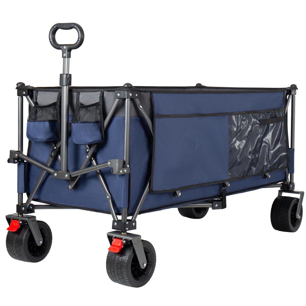 TRANSPORTWAGEN, extra groß faltbar, 300L, 250kg, Vier-Wege-Montage, blau - Grau, Metall (26.5/73/41.5cm) - Vallsero