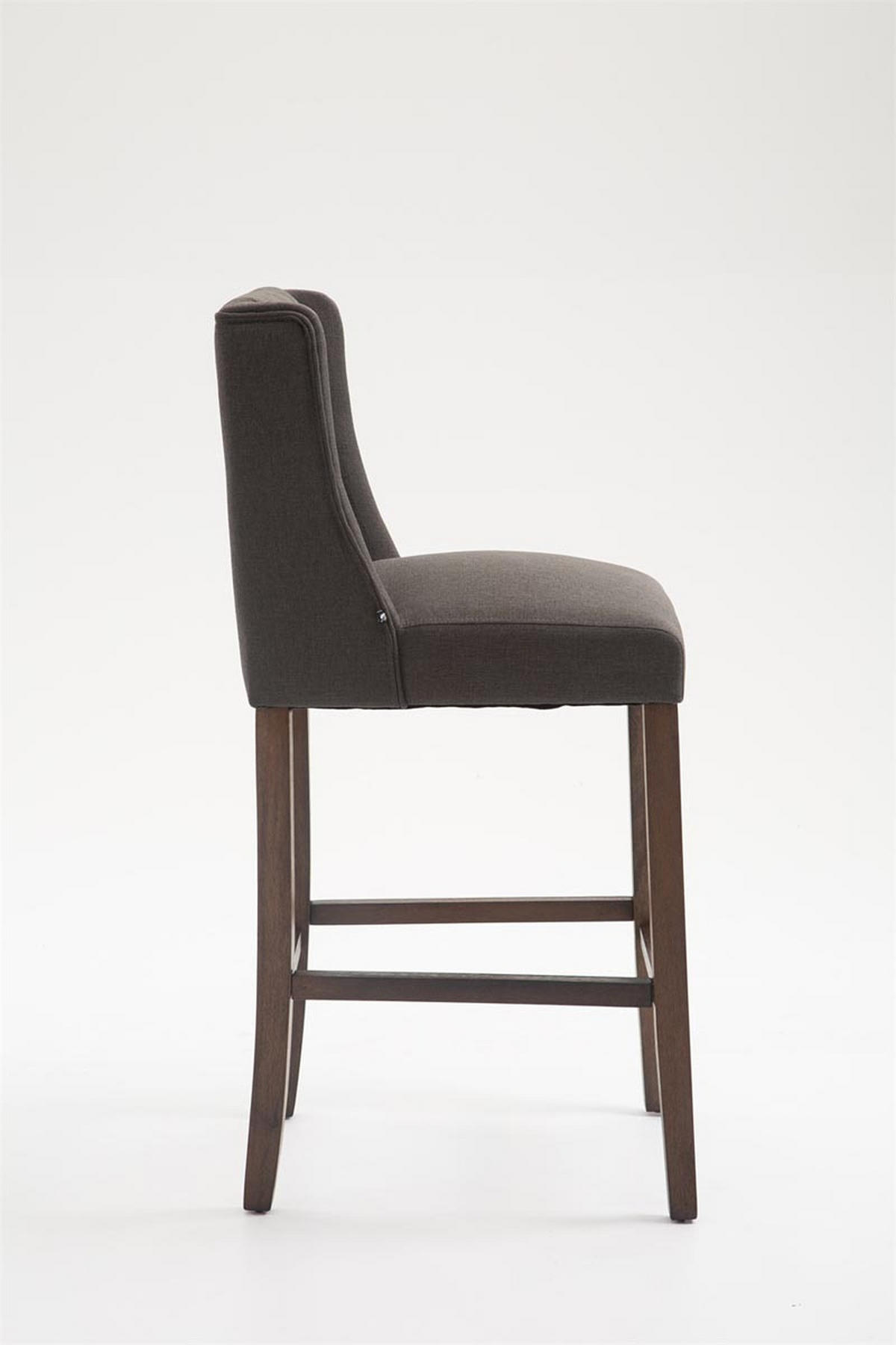BARHOCKER Cassado, Gestell Antik-dunkel, Stoff Dunkelgrau - Dunkelgrau/Braun, Holz/Textil (56/100/51cm) - TPFLiving