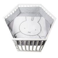 LAUFGITTER 6-eckig, Miffy - Weiß, Holzwerkstoff (118.5/72.5/103.5cm) - Roba