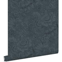 TAPETE Blumenmuster 50 x 900 cm - Blau, Papier (50/900cm) - ESTAhome