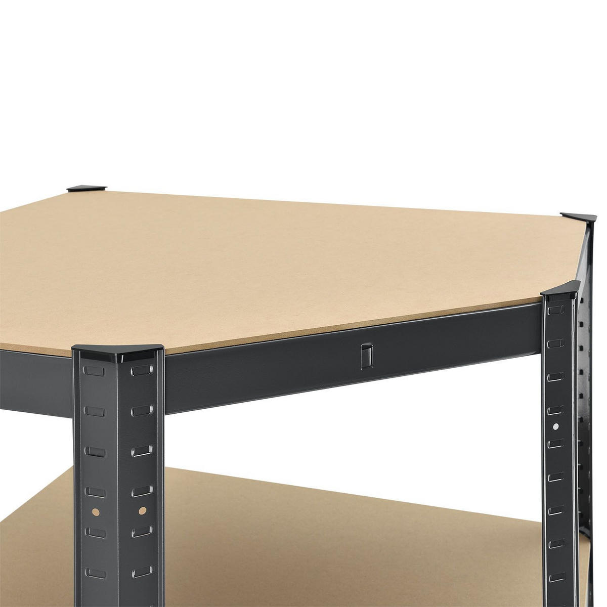 ECKREGAL Lagerregal Corner Basic grau 180x70x40 cm - Grau, Metall (70/180/70cm) - Juskys