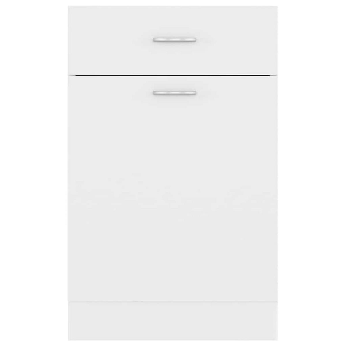 SCHUBUNTERSCHRANK Lyon Weiß 50/46/81,5 Cm Holzwerkstoff - Weiß, Holz (50/46/50cm) - vidaXL