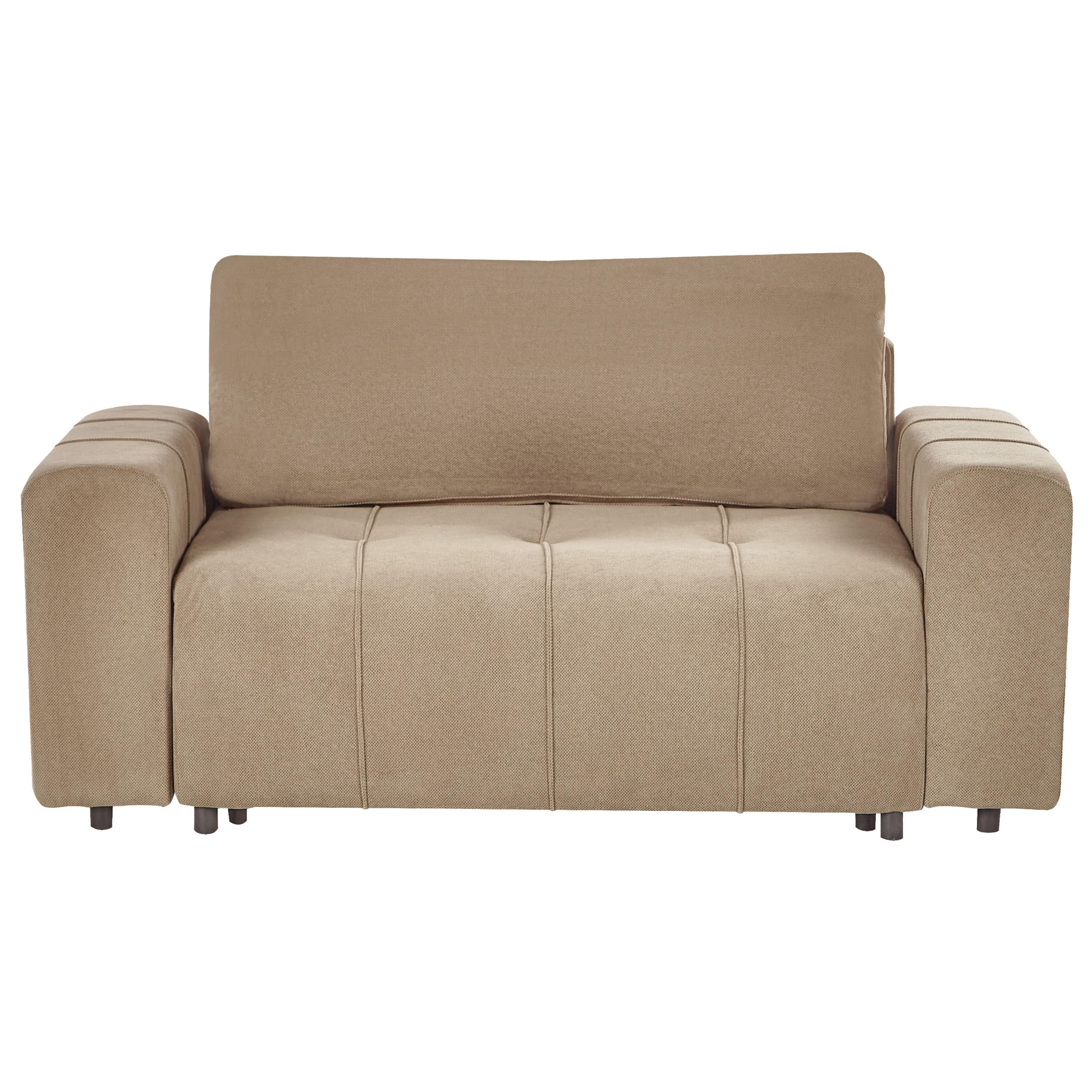 SCHLAFSOFA mit Stauraum 121/156 cm Braun Innvik - Braun, Textil (169/90/101cm) - Beliani