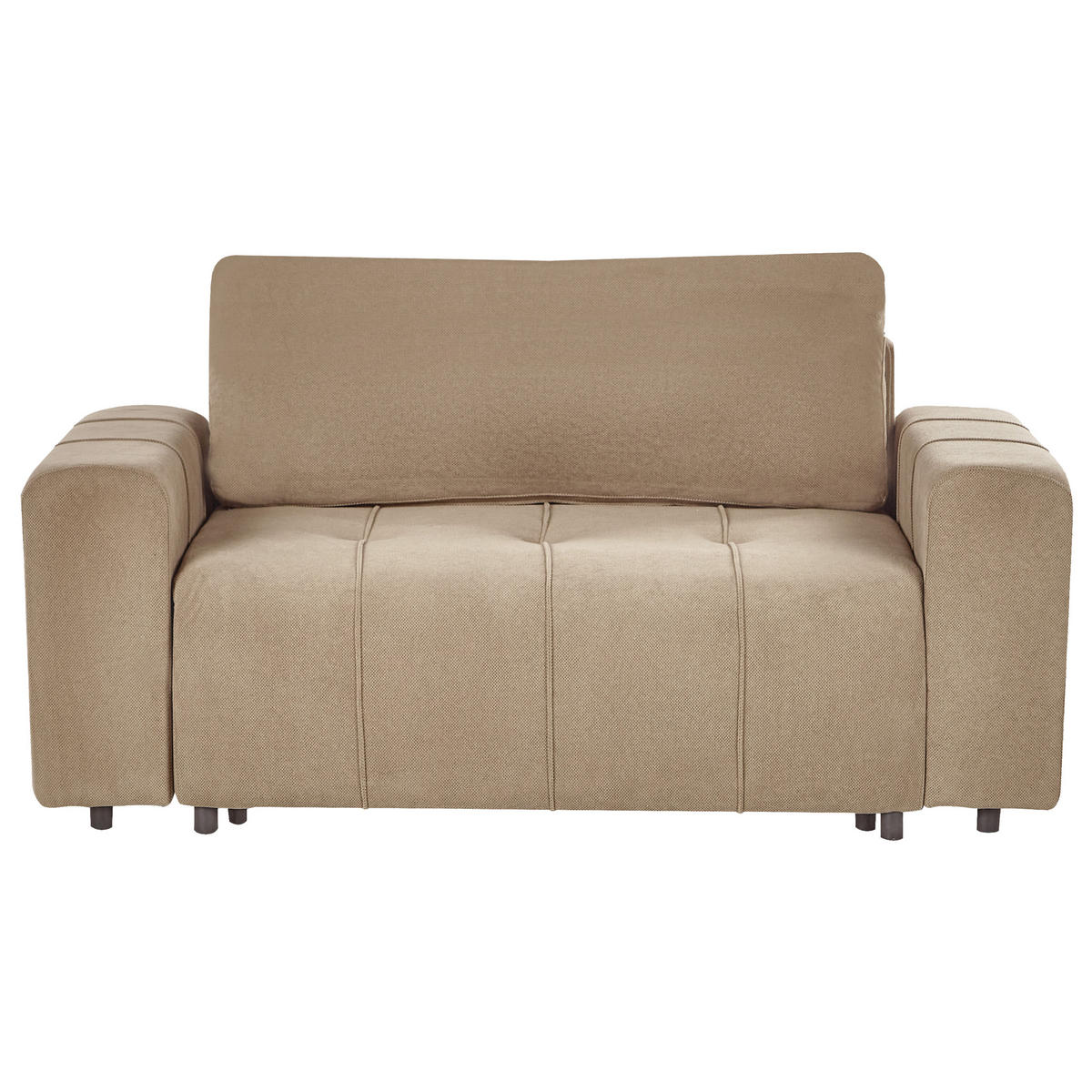SCHLAFSOFA mit Stauraum 121/156 cm Braun Innvik - Braun, Textil (169/90/101cm) - Beliani