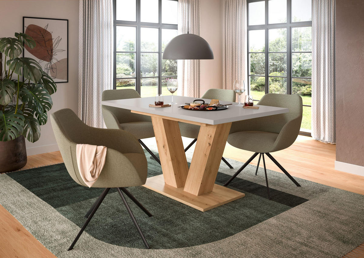 ESSTISCH Velo (B/H/T: ca. 150/76/90 cm) in Artisan Eiche Nachbildung/Kaschmir - Eiche Artisan, Holzwerkstoff (90/150/76cm)