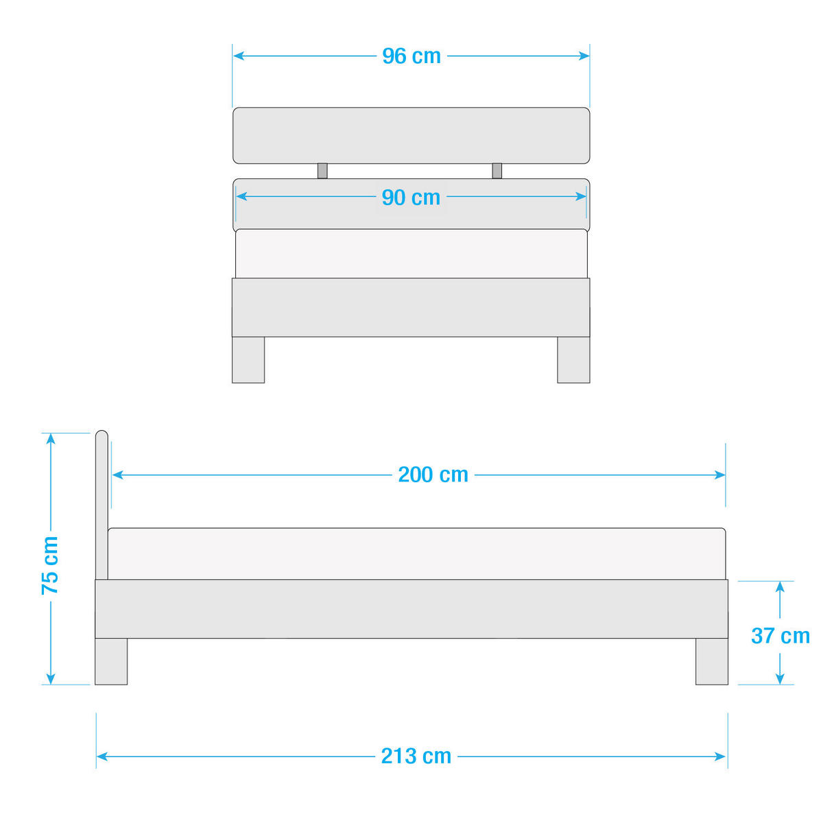 BETT - Massivholz - Kernbuche, Holz (90/200cm) - home24