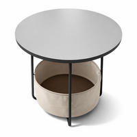 BEISTELLTISCH - Multicolor, Holzwerkstoff/Textil (45/45/50cm) - Relaxdays