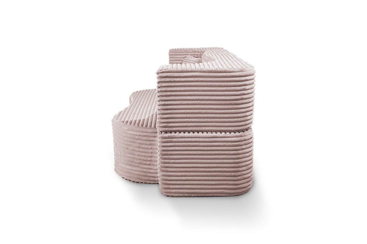 SCHLAFSOFA MYFOAM, Sofa mit Schlaffunktion, Farbe: Rosa, Cordstoff - Rosa, Textil (200/80/72cm) - Storez24