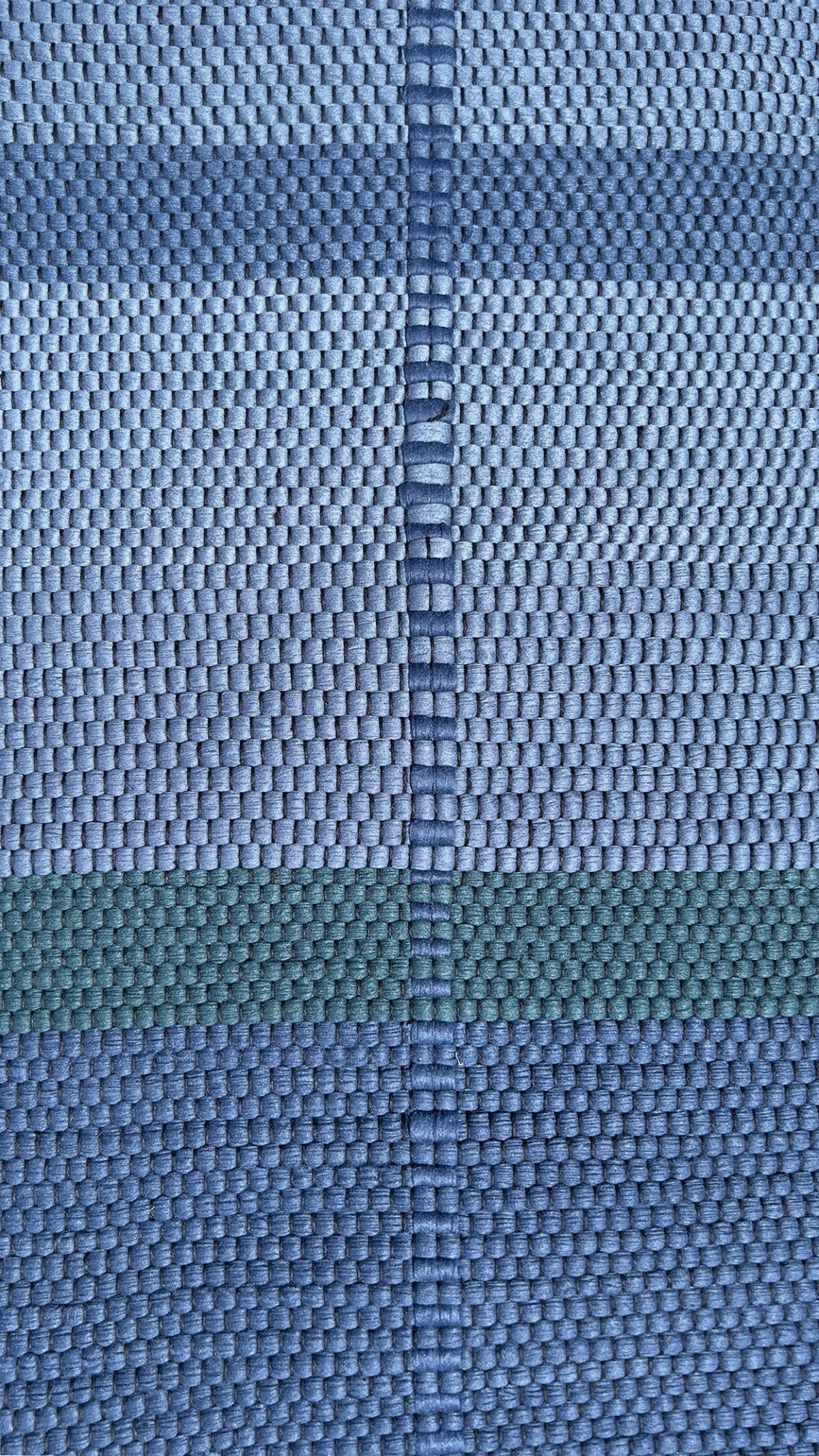 TEPPICH aus recycelten Fasern handgewebt blau - Blau, Naturmaterialien (140/200cm) - AFK Living