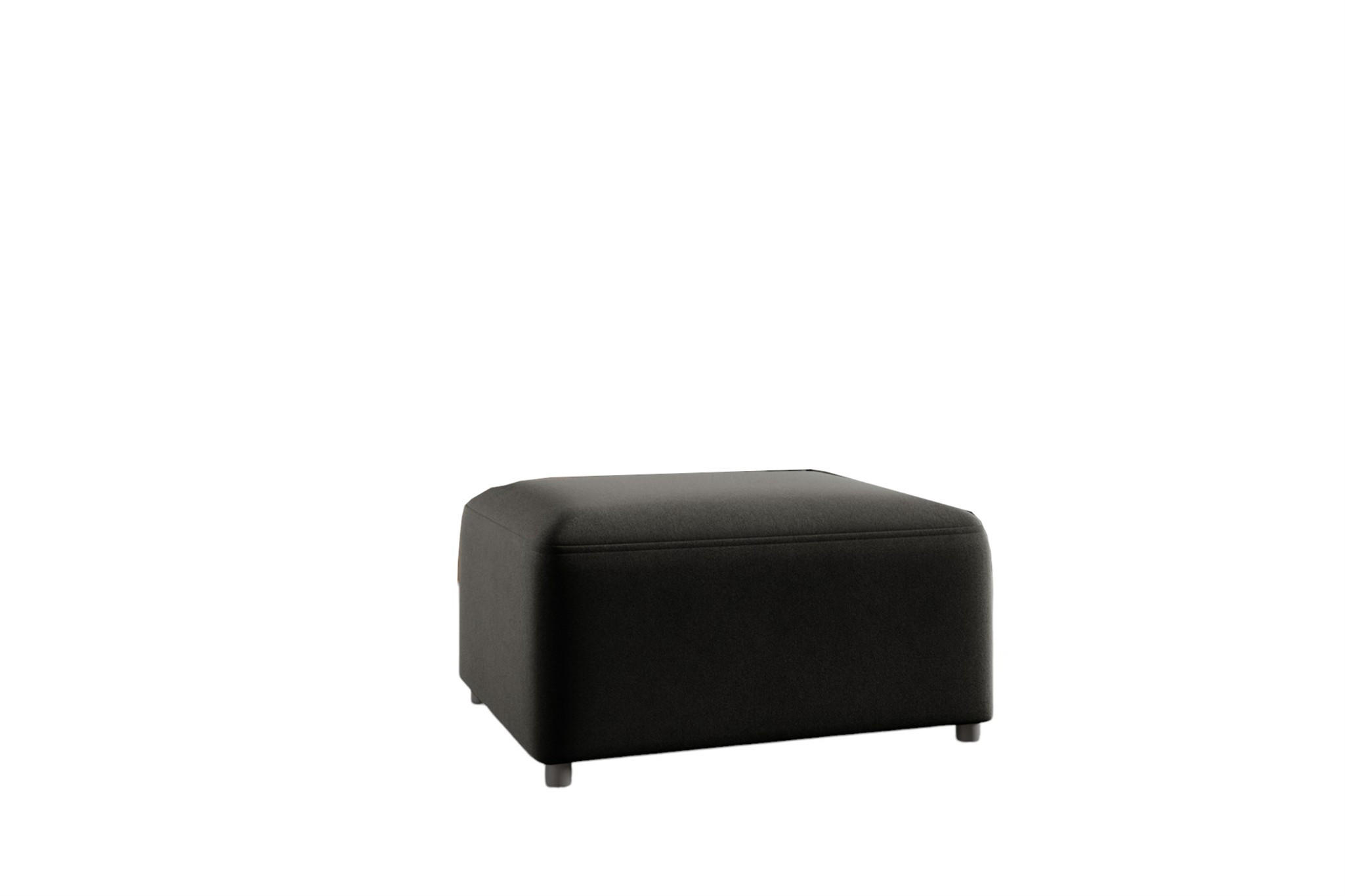 Fun Möbel Polsterhocker Schwarz 100x45x91 cm