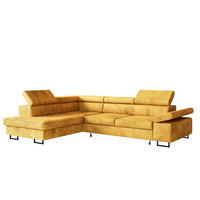 ECKSOFA Senfgelb ALEX Mit Verstellbaren Kopfstützen Linksseitig Stoff Terra - Gelb/Goldfarben, Textil (274/203cm) - Sepro Meble