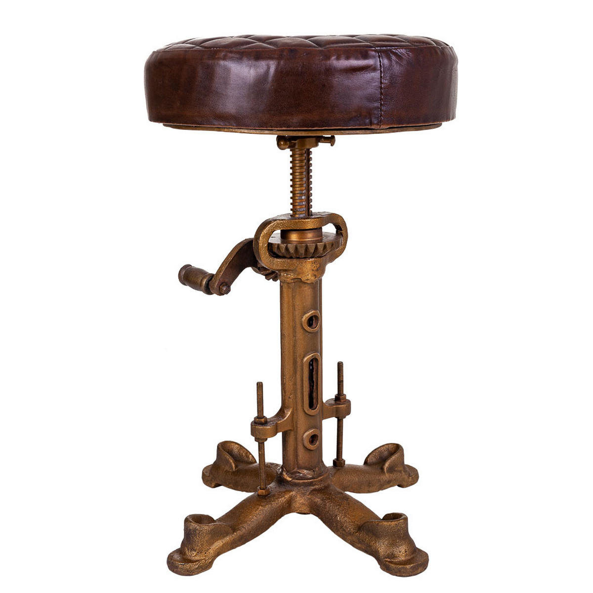 BARHOCKER aus Metall, 36x50cm - Braun, Metall (36/36/50cm) - Wanderlust