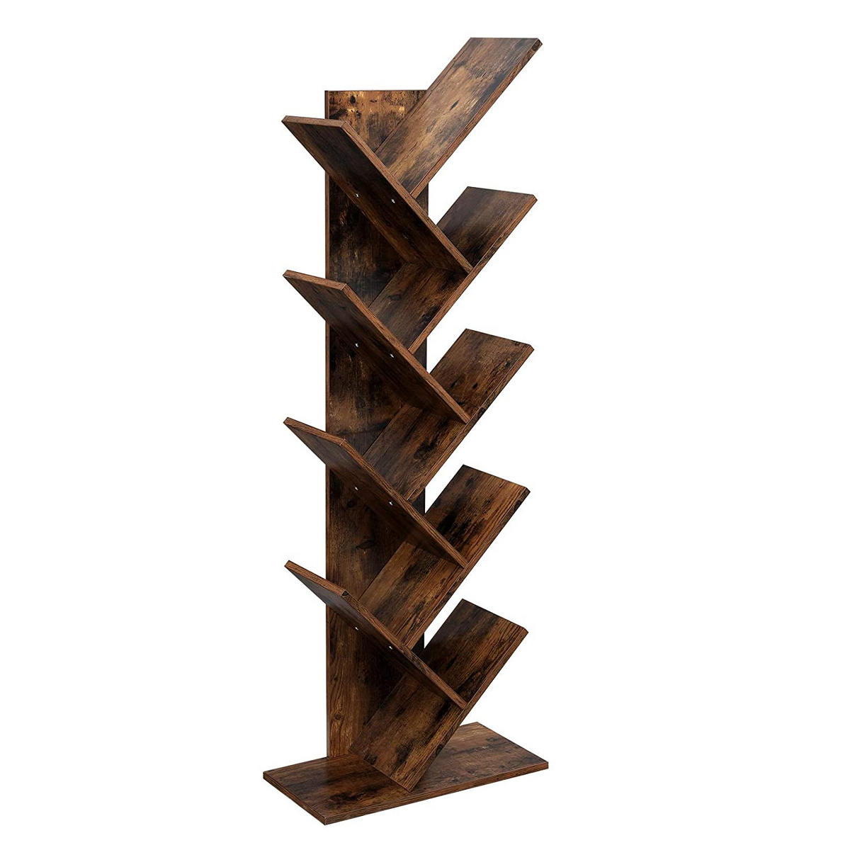 BÜCHERREGAL Rustikales Braun 50x25 cm LBC11BX Stabilität - Braun, Holzwerkstoff (50/141.5/25cm) - Edanti