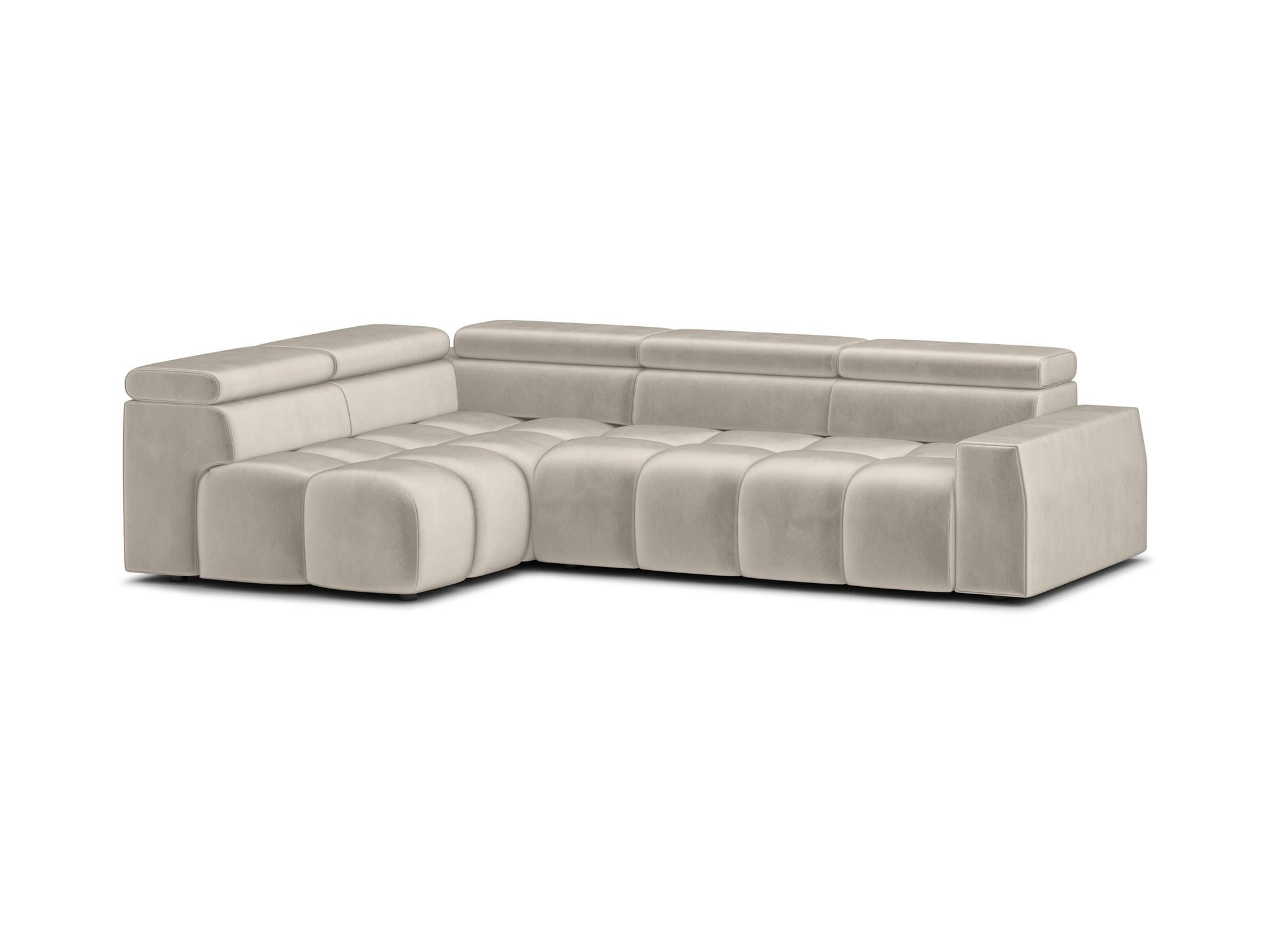 ECKSOFA Darcy - Beige, Holzwerkstoff/Textil (305/210cm) - Fun Möbel