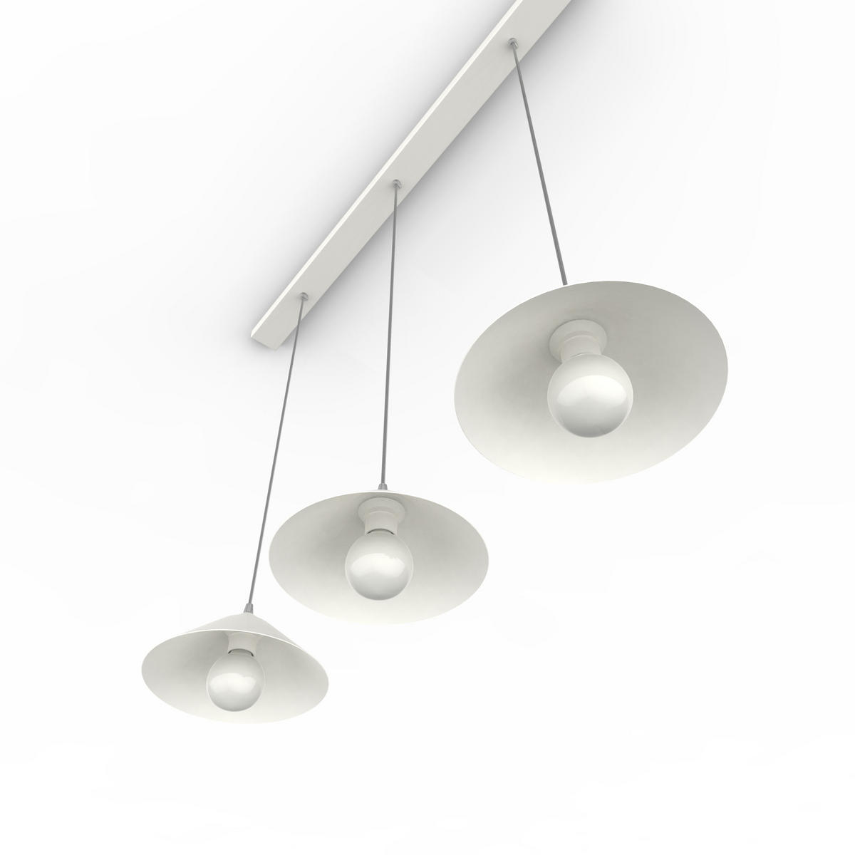 HÄNGELEUCHTE - Weiß Hochglanz, Metall (25/100/120cm) - Lumicom