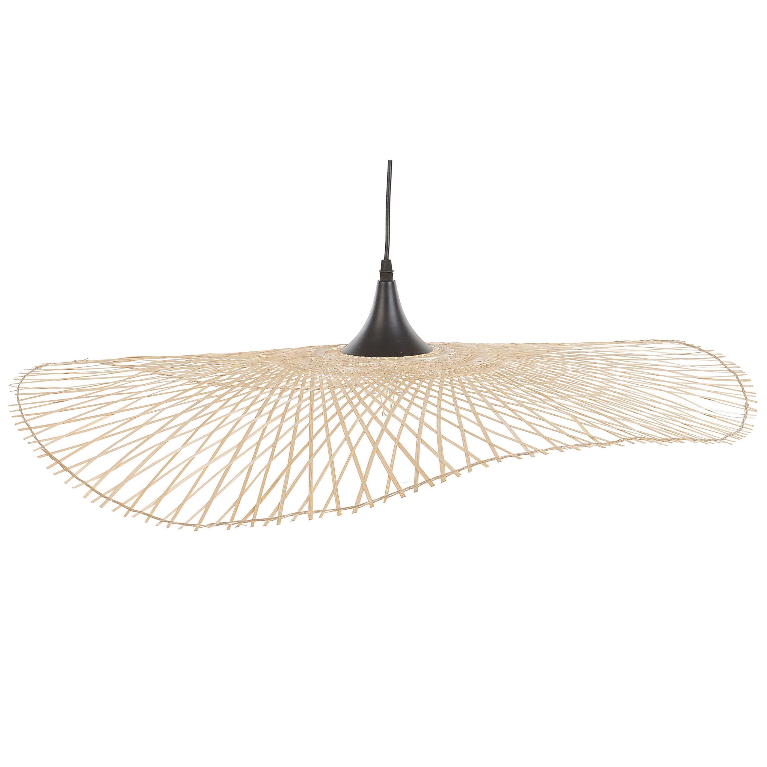 HÄNGELEUCHTE Floyd 80/80/130 cm - Hellbraun, Holz (80/80/130cm) - Beliani