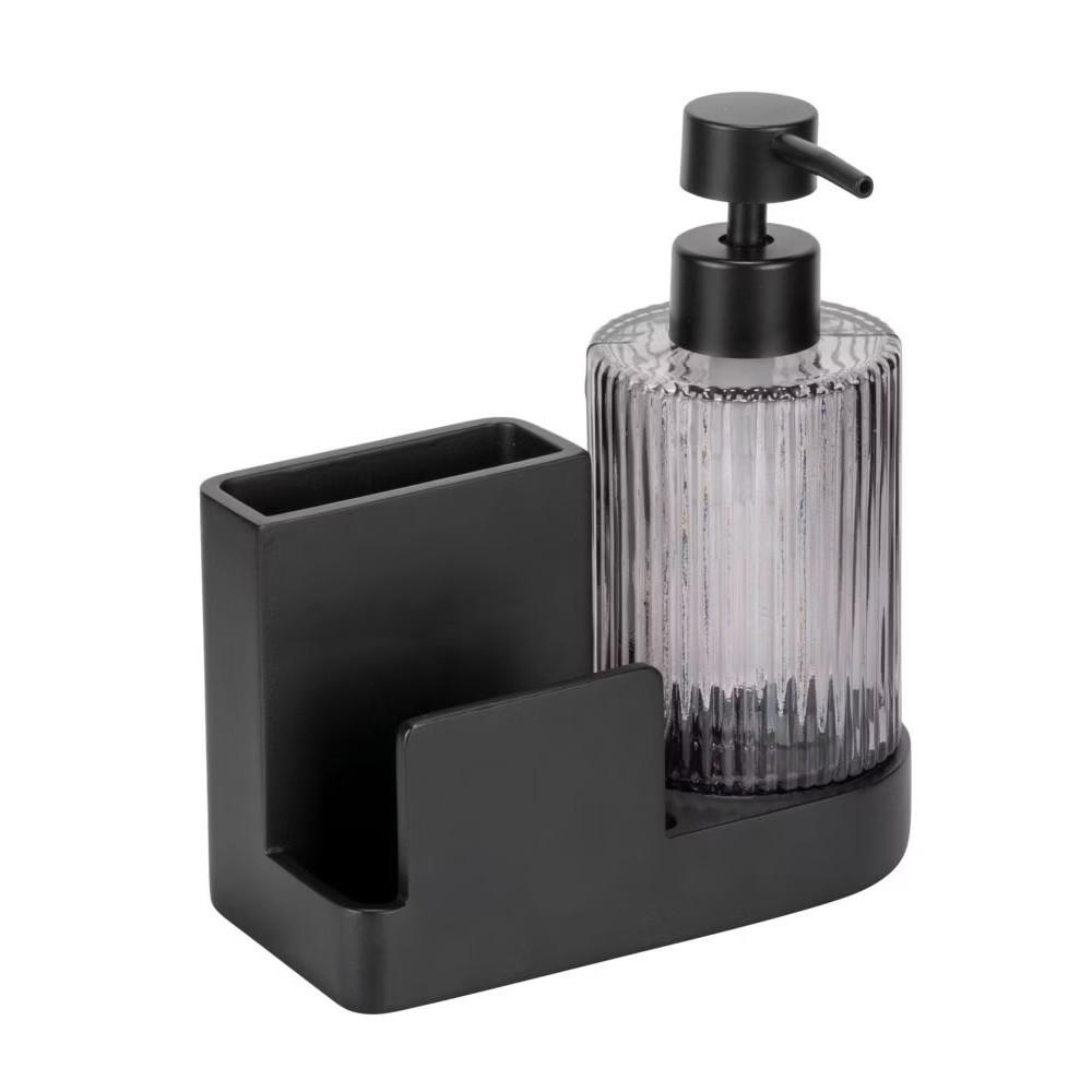 ORGANIZER mit Spender Pina 7,5/16/17 cm - Anthrazit, Kunststoff (16/17/7.5cm) - Wenko