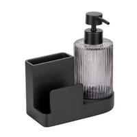 ORGANIZER mit Spender Pina 7,5/16/17 cm - Anthrazit, Kunststoff (16/17/7.5cm) - Wenko