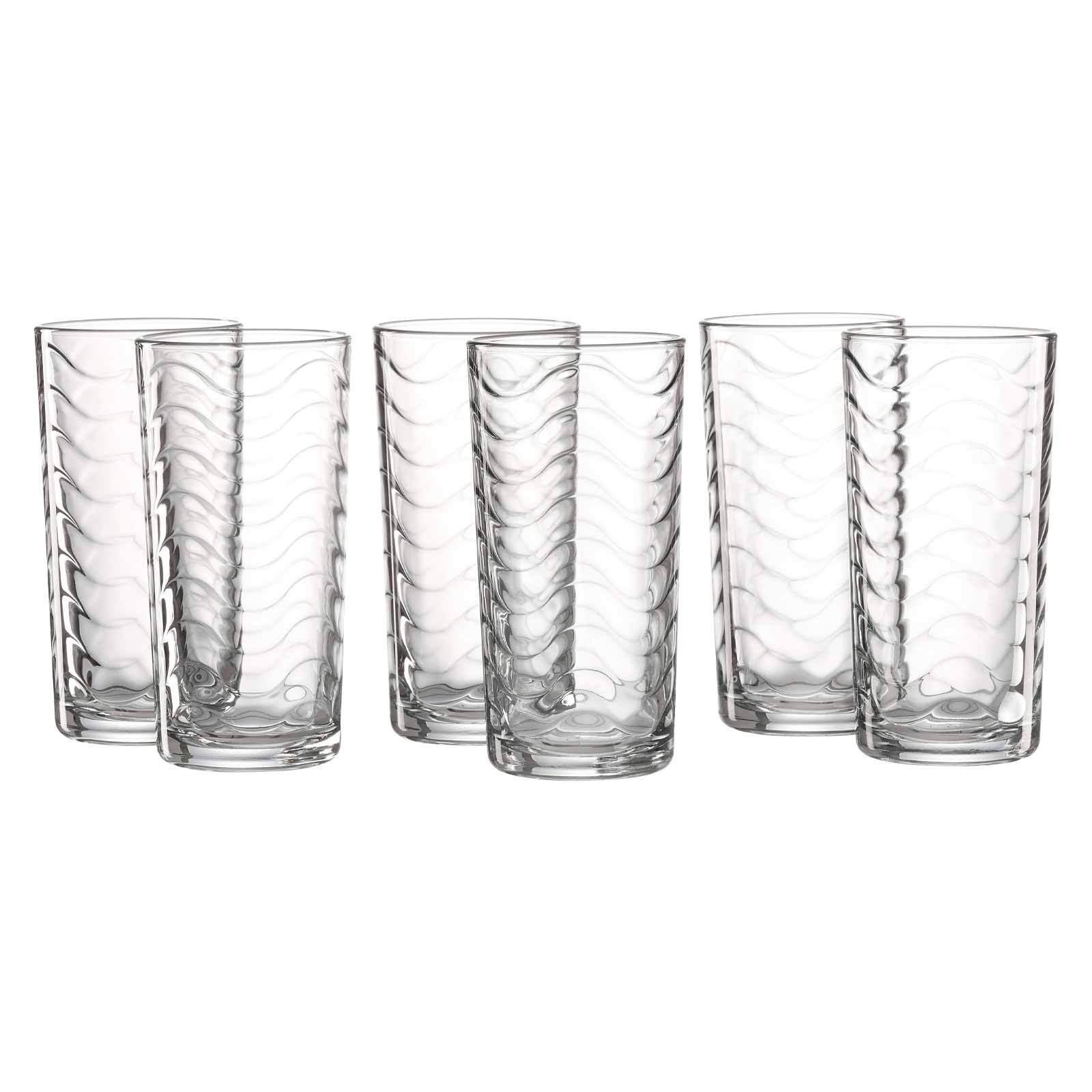 LONGDRINKGLÄSER WAVE transparent 250 ml 6er Set - Transparent, Glas (0.25L) - Ritzenhoff Breker