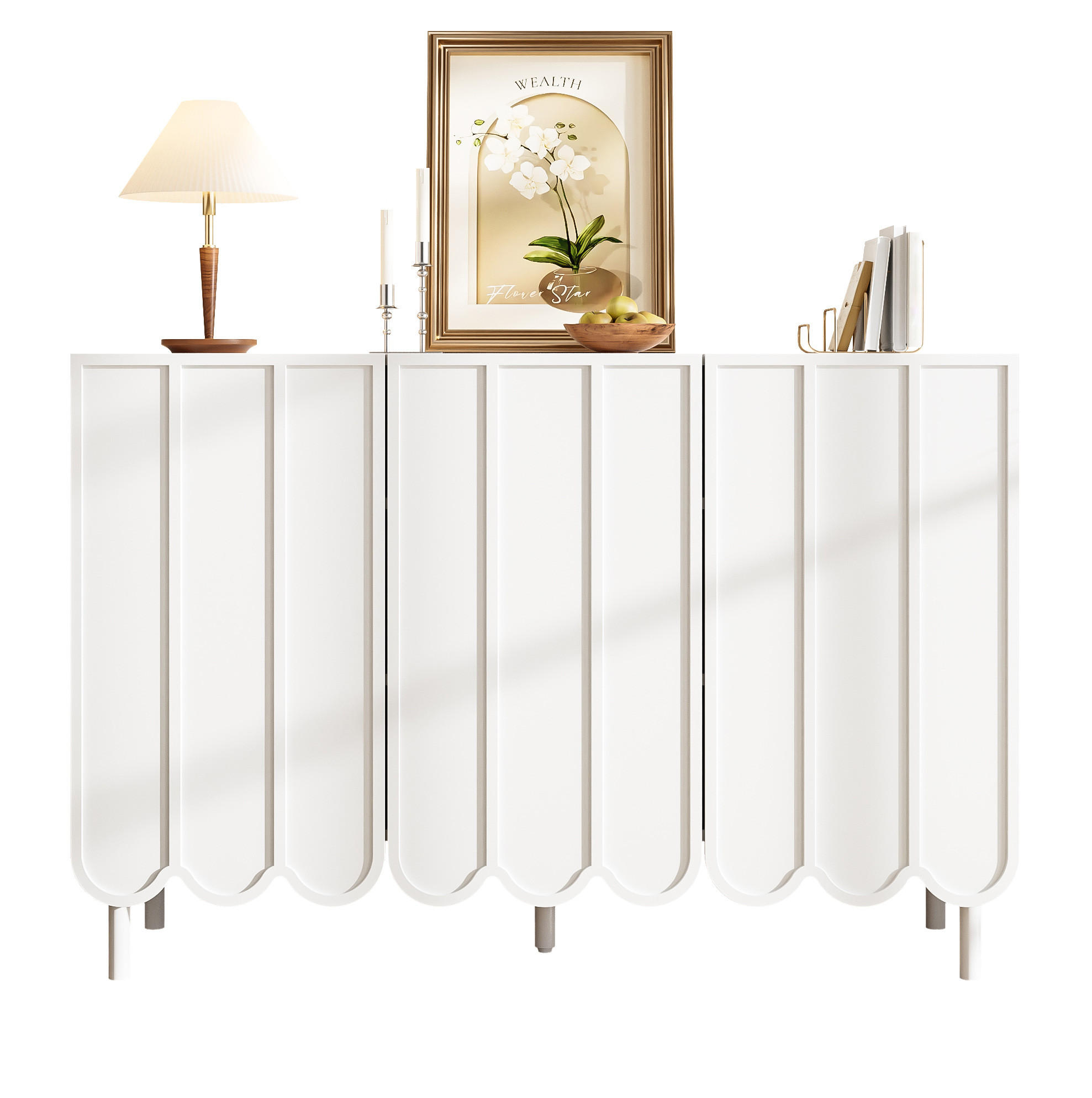 Ivmeu Sideboard Weiß 120x80x35 cm
