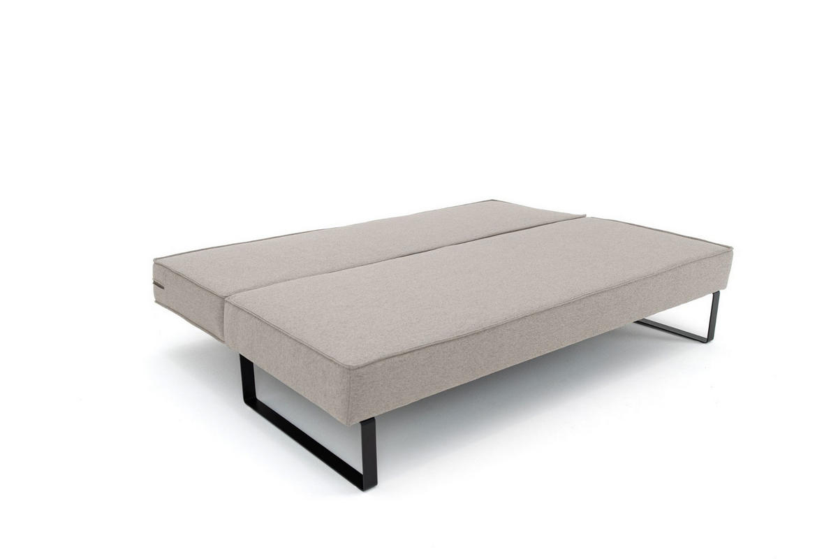 SCHLAFSOFA Mit Bettkasten NOMI, Stoff Faro, Hellgrau - Hellgrau, Holz (200/82/100cm) - Kaiser Möbel