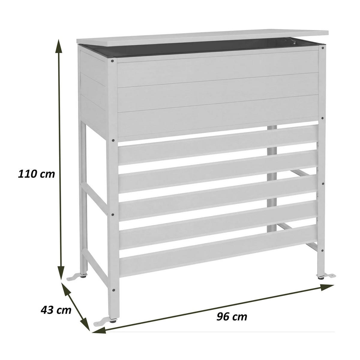 VERKLEIDUNG für Klimaanlage/Wärmetauscher 110x96x43cm Anthrazit - Anthrazit, Metall (96/110/43cm) - PROREGAL