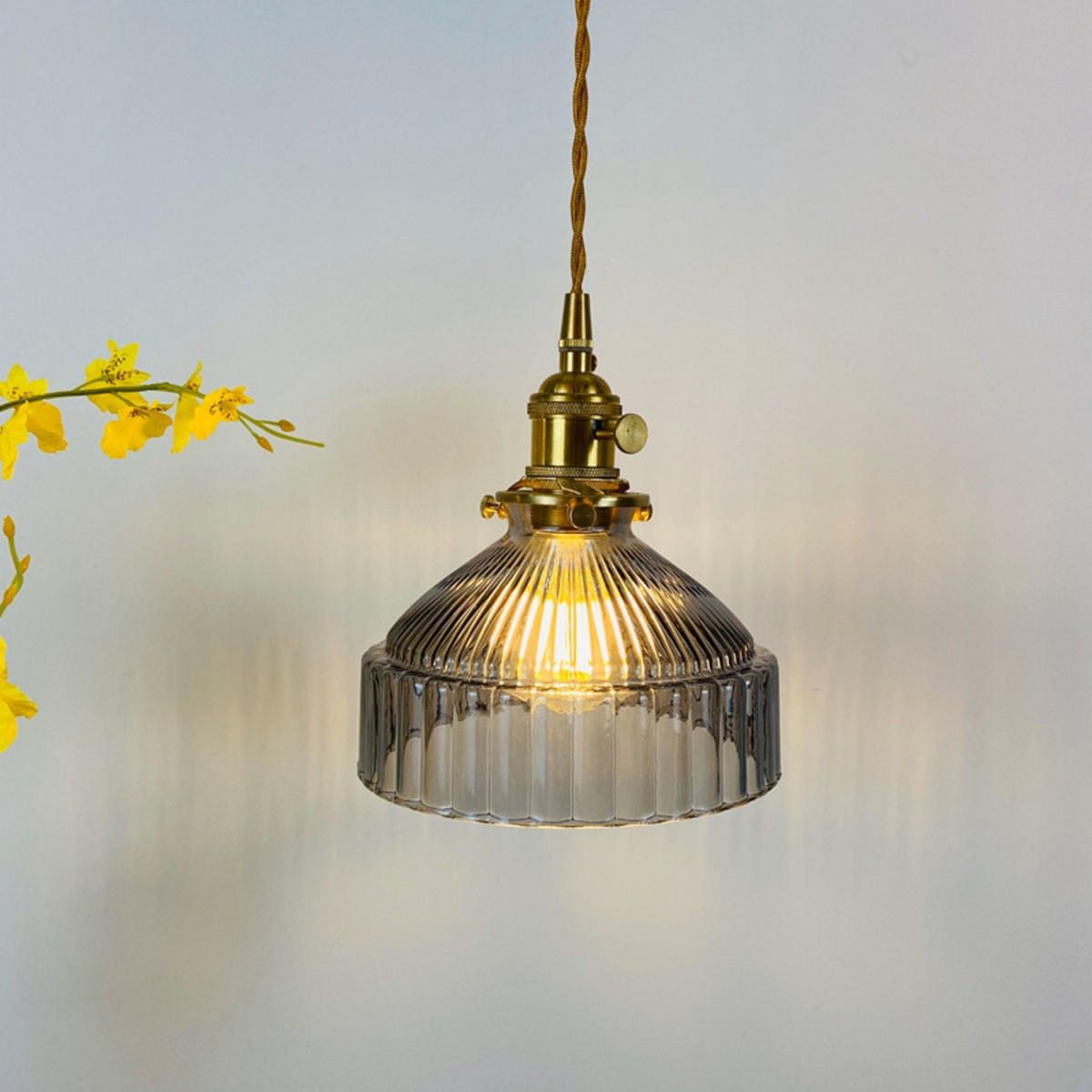 LED-HÄNGELEUCHTE Grau 4W 18/18/20-150 cm - Grau, Glas (18/18/20cm) - Authentics
