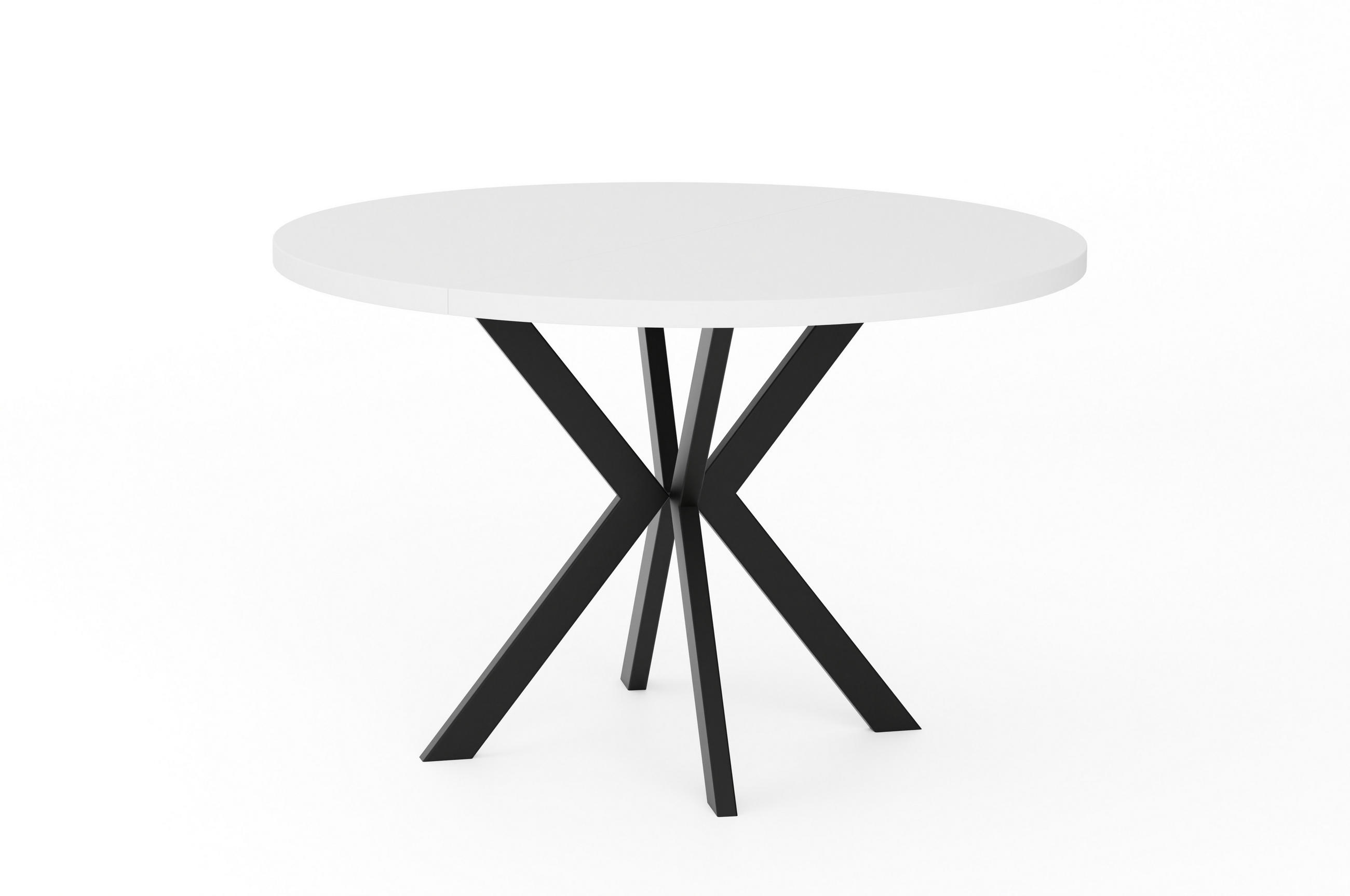 ESSTISCHE EDEN - Schwarz/Weiß, Holzwerkstoff (120/120/76cm) - Meblini