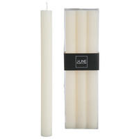 DUFTKERZE AURA - Vanille - 9 Std. - 6er set - Creme, Paraffin (4.5/24/7cm) - J-Line
