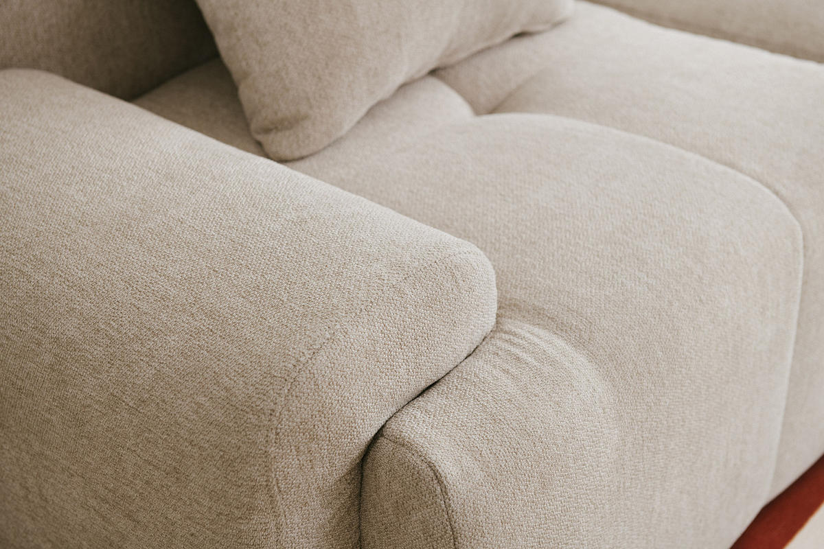 2-SITZER-SOFA Chenille Sandbeige - Sandfarben, Textil (180/73/95cm) - MILYsofa