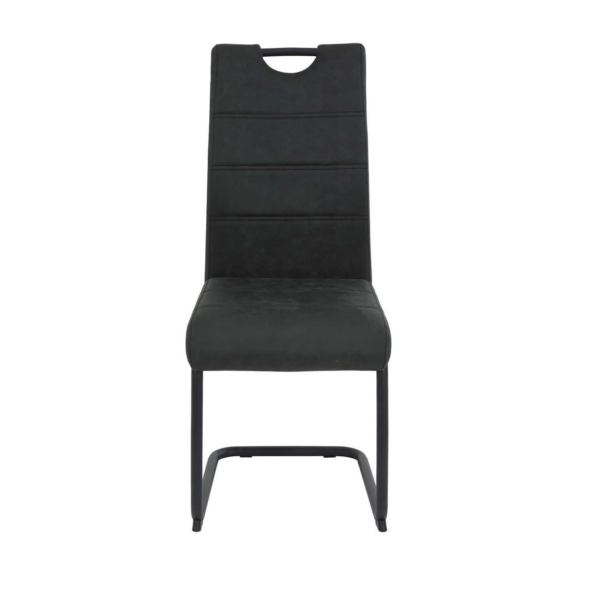 SCHWINGSTUHL 2 Stück Dunja - Vintage Anthrazit - Anthrazit/Schwarz, Textil/Metall (43/98/58cm) - Hela Vertriebs GmbH