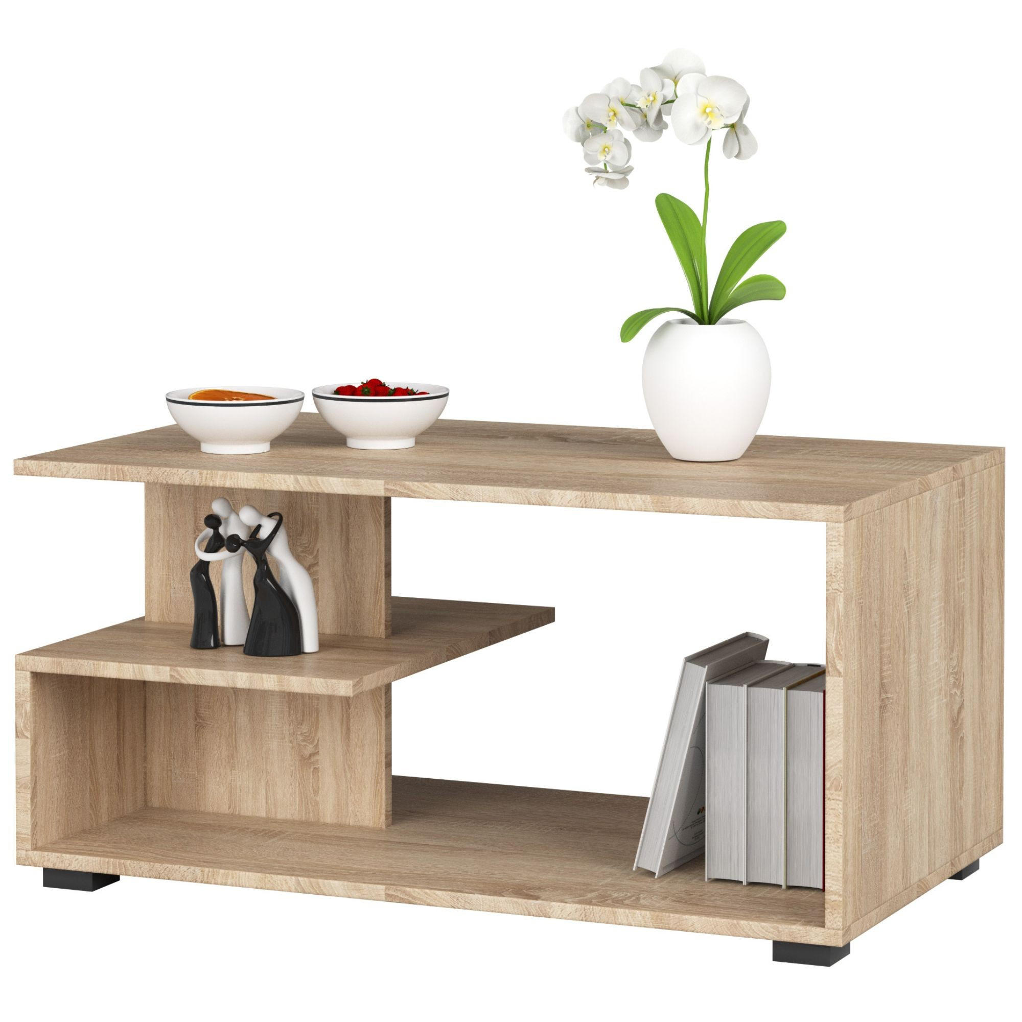 COUCHTISCH Rechteckig Sonoma Eiche 90/44/50 cm - Sonoma Eiche, Holzwerkstoff (50/90/44cm) - designimpex