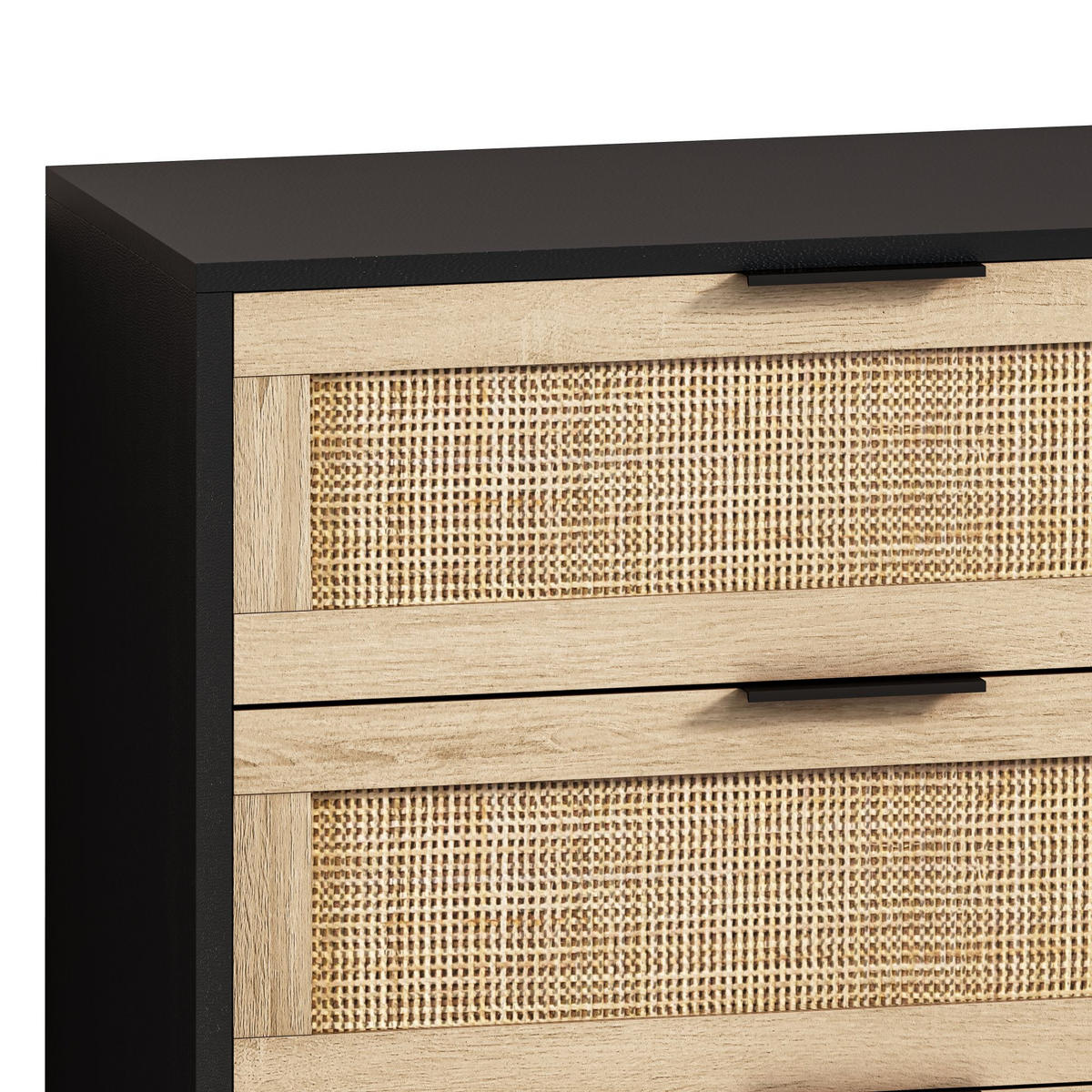 SIDEBOARD Schwarz 130/40/75 cm - Schwarz, Holzwerkstoff (40/75/130cm) - Urban Meuble