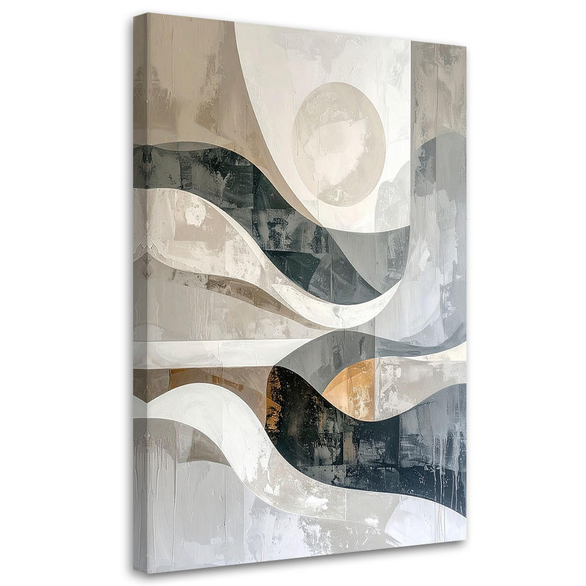 LEINWANDBILD Abstraktion 80x120cm - Grau, Textil (80/120cm) - Feeby