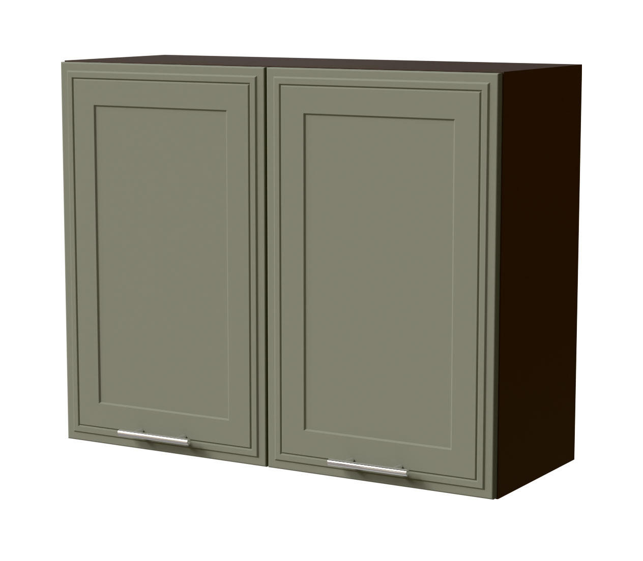 HÄNGESCHRANK Salo W3/90 Lava / Reed Green Matt 90 / 32,5 / 72cm - Dunkelgrau/Grün, Holz/Holzwerkstoff (90/72/32.5cm) - Feldmann-Wohnen