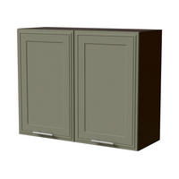 HÄNGESCHRANK Salo W3/90 Lava / Reed Green Matt 90 / 32,5 / 72cm - Dunkelgrau/Grün, Holz/Holzwerkstoff (90/72/32.5cm) - Feldmann-Wohnen