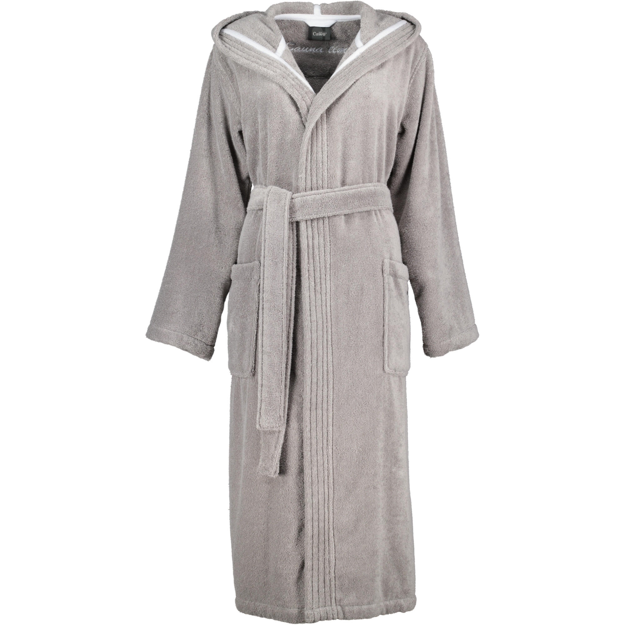 BADEMANTEL DAMEN KAPUZE SAUNA TIME 832 STEIN - 70 - Grau, Textil (XSnull) - Cawoe