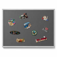 MAGNETTAFEL 70x50 cm Silberner Rahmen Dunkelgrau - Taupe, Metall (70/50/0.4cm) - TULUP