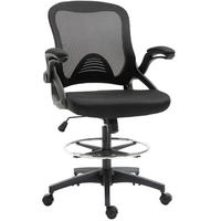 BÜROSESSEL höhenverstellbar mit Fußstütze Schwarz - Schwarz, Kunststoff (60/126/64cm) - Meubliv