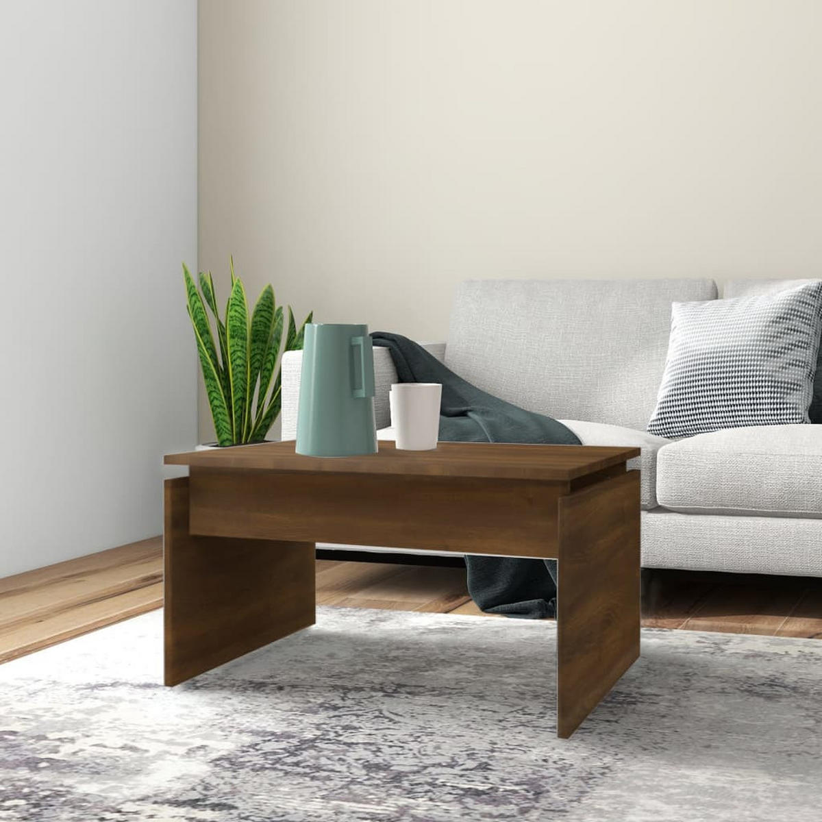COUCHTISCH Braun Eichen-Optik 68x50x38 cm Holzwerkstoff - Braun, Holzwerkstoff (68/50/38cm) - furnicato