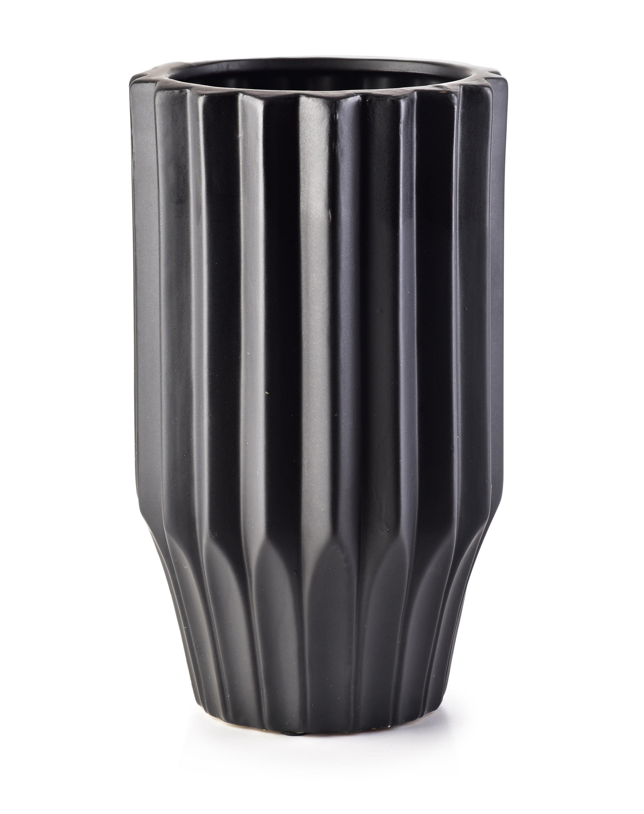 VASE Yvonne Schwarz 15/15/26 cm Keramik - Schwarz, Keramik (26cm) - Mondex