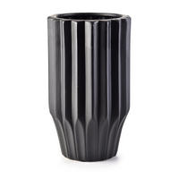 VASE Yvonne Schwarz 15/15/26 cm Keramik - Schwarz, Keramik (26cm) - Mondex
