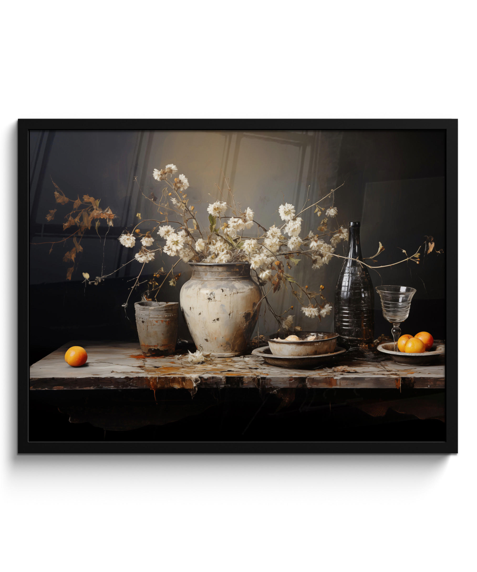 MuchoWow Poster Schwarz 80x60 cm