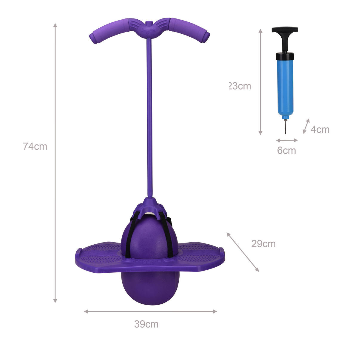 POGO-BALL - Lila, Kunststoff (39/29cm) - Relaxdays